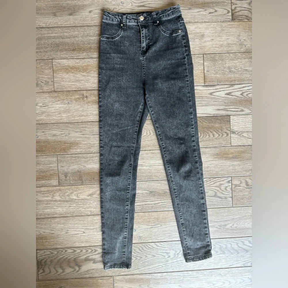 White Fox boutique Good Life Skinny Jeans Black Acid size 24 - Picture 5 of 8